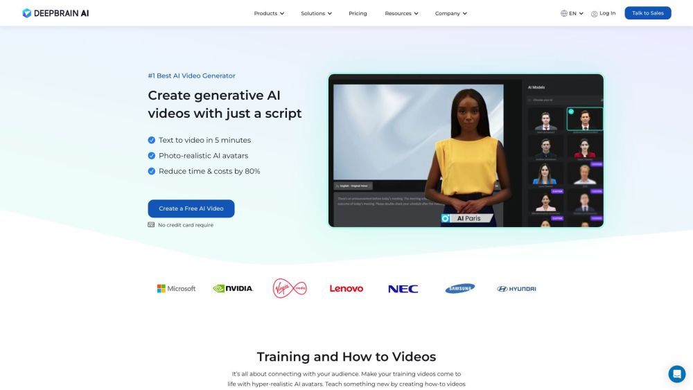 DeepBrain AI: Top AI Video Generator with Multi-Language TTS & Avatars