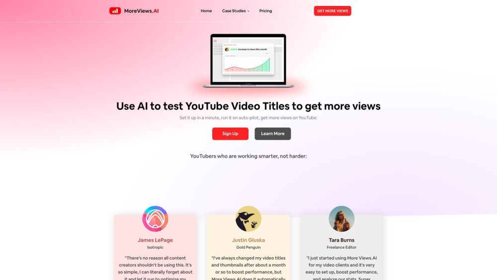 More Views AI: Boost YouTube Views with AI Title & Thumbnail Testing