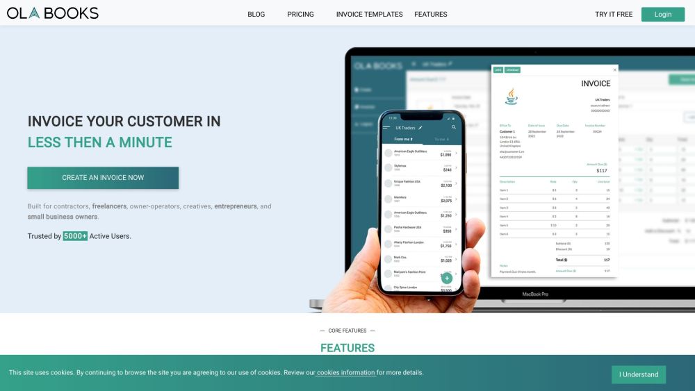 Olabooks: Fast, Easy Cloud Invoicing for Small Businesses