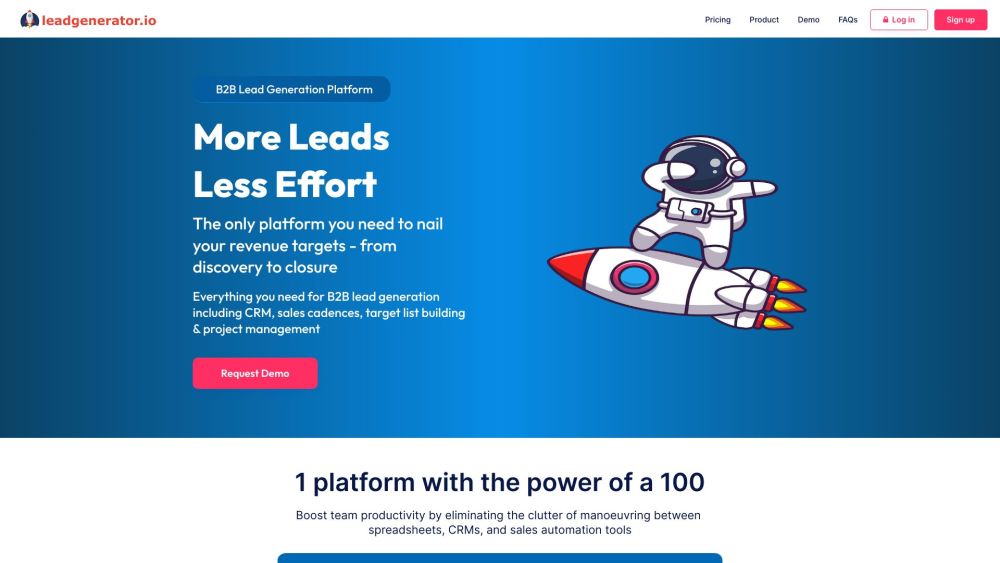 Leadgenerator.io: B2B Lead Generation Platform with CRM & Sales Tools