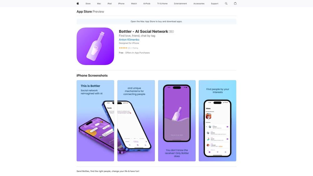 Bottler: AI Social Network - Find Global Connections with Tags & Magic