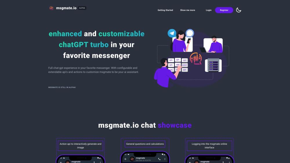 Msgmate: Full Chat GPT Experience with Customizable APIs and Actions