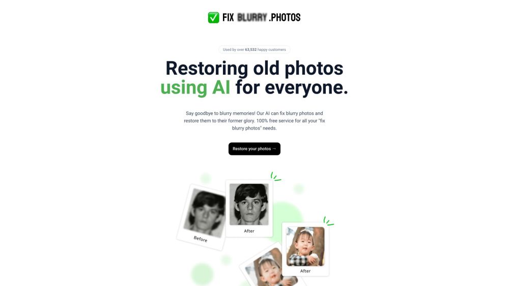 Fix Blurry Photos: AI-Powered Free Face Photo Restorer Service