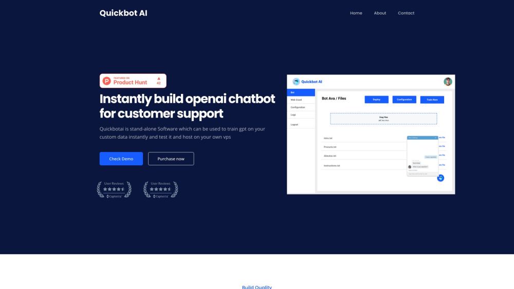 Quickbot AI: Build & Host Custom GPT Chatbots with OpenAI Tech