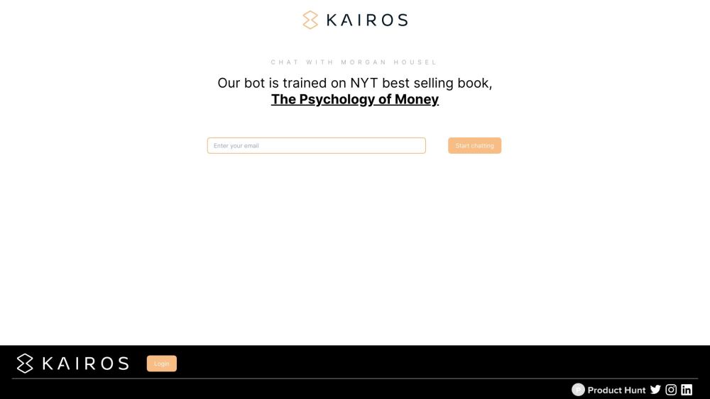 Kairos GPT: AI Finance Assistant with Insights from 'Psychology of Money'