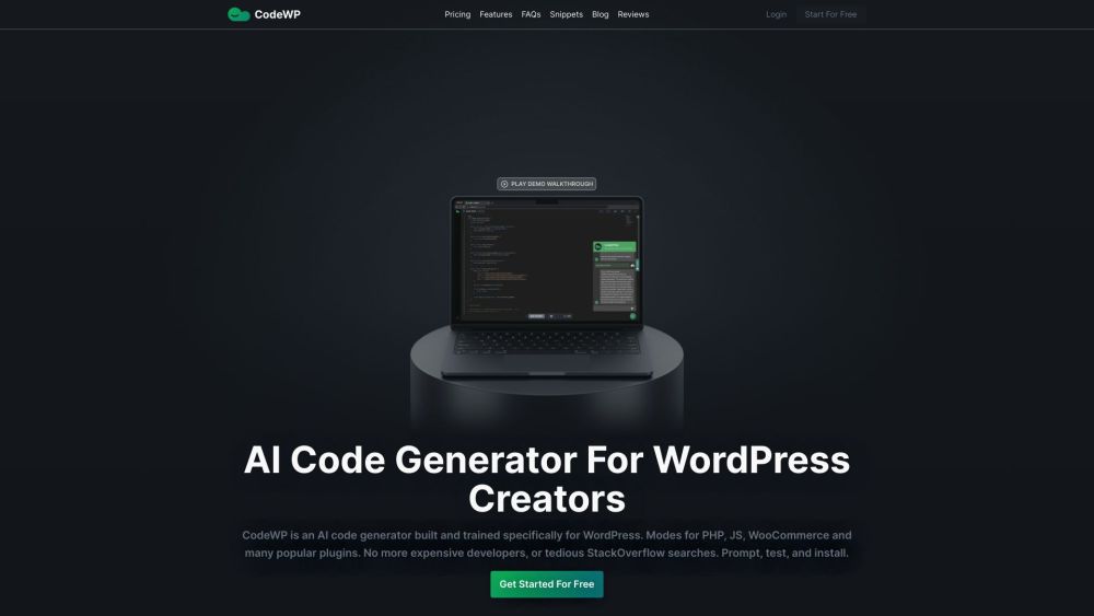 CodeWP: AI WordPress Code Generator for Efficient Site Building