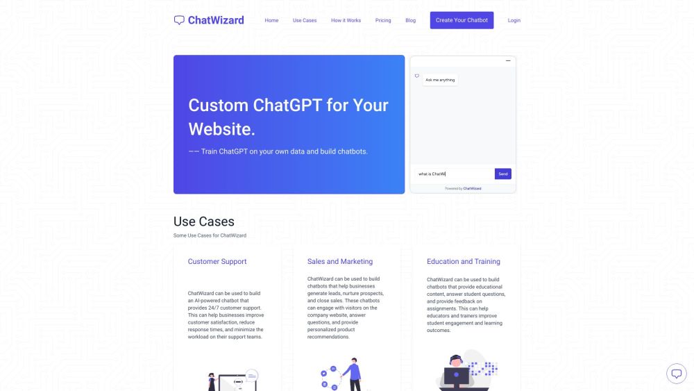 ChatWizard: Build, Integrate, Train AI Chatbots with Your Own Data ChatWizard: Build, Integrate, Train AI Chatbots with Your Own Data