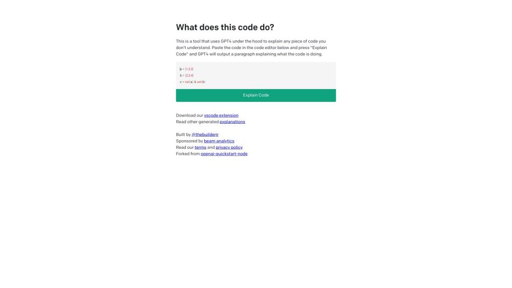 Code Explain: AI-Powered Code Explanations, Pricing & Reviews