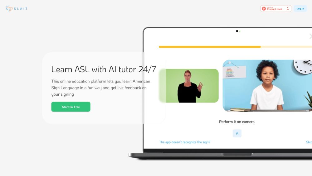 SLAIT School: Learn ASL Online with Interactive AI Tutor