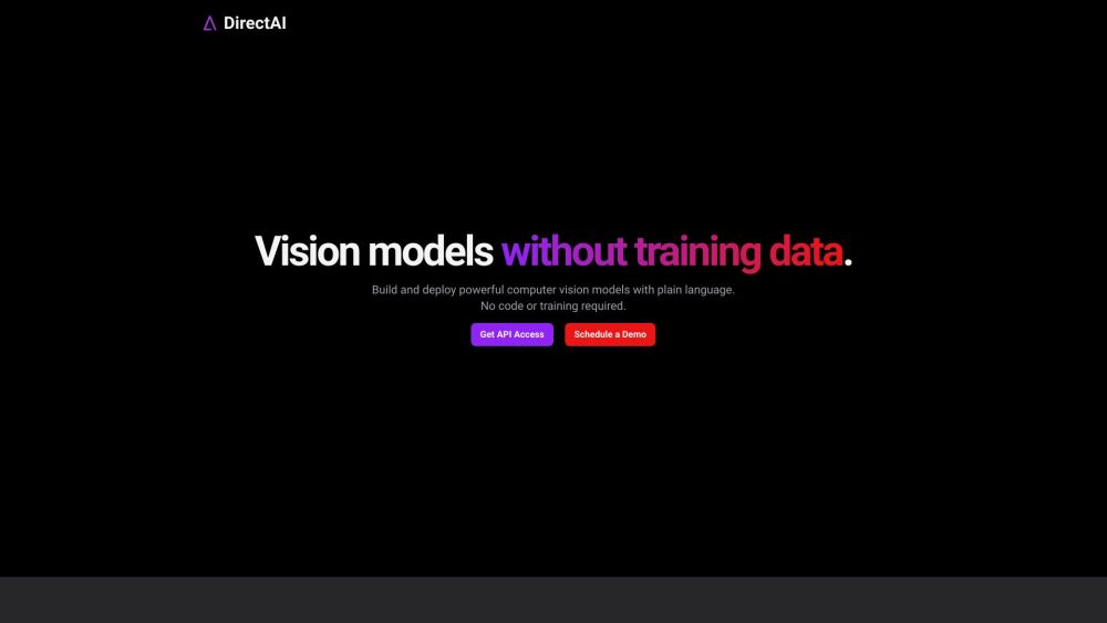 DirectAI: Zero-Shot Code-Free Vision Models with Instant Deployment