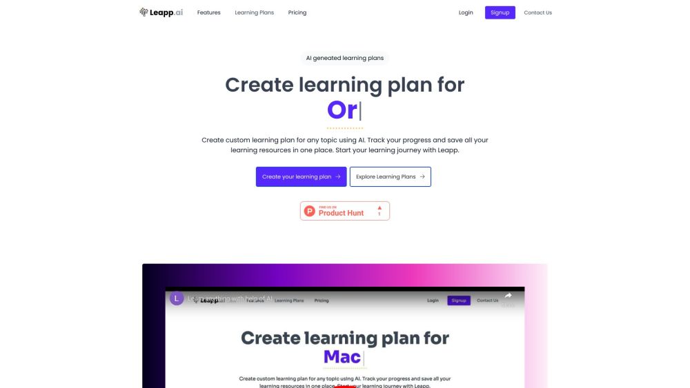 Leapp.ai: Personalized AI-Powered Learning Plans with ChatGPT