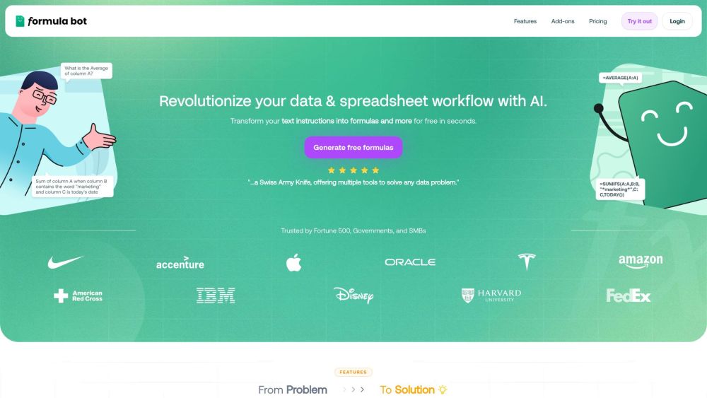 'Formula Bot - AI Data Analyst: Automates Complex Data Analysis'