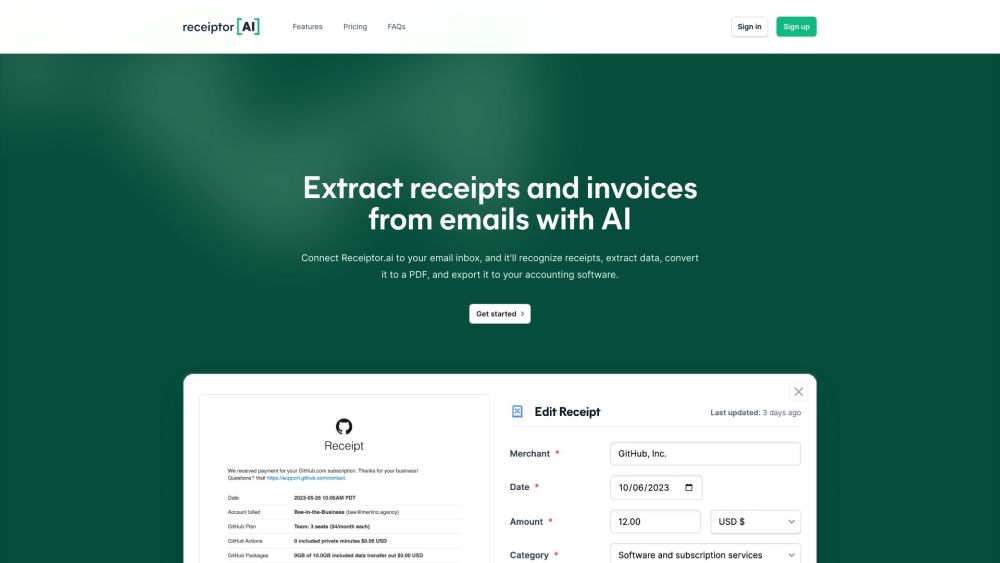 Receiptor AI: Automates Receipts, Tracks Expenses, Eases Tax Prep