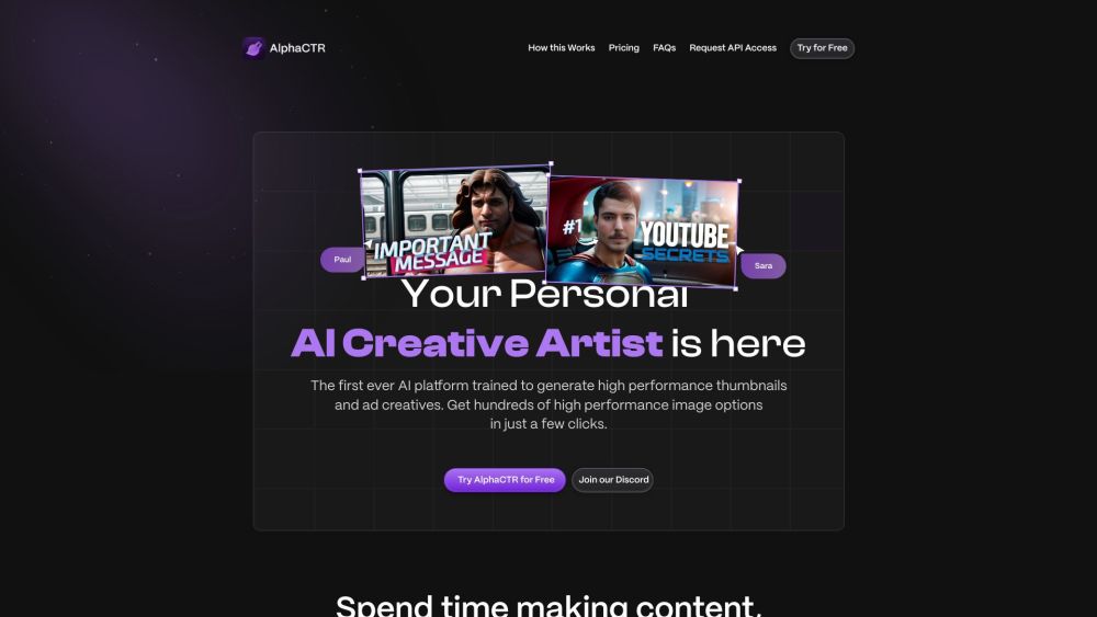 AlphaCTR: AI for High Performance Thumbnails and Ad Creatives