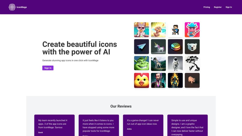 IconMage | AI Icon Generator : Create Stunning, Customizable Icons Easily