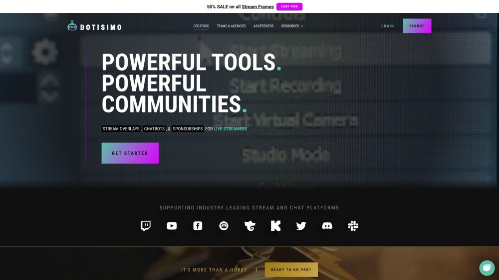 Botisimo: Overlays, Chatbots, Sponsorships & More for Live Streaming