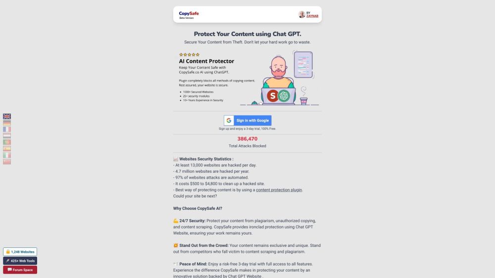 CopySafe: Chat GPT-Powered Content Protection Against Theft & Plagiarism