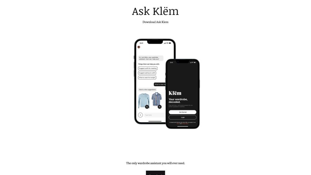 Ask Klëm: Digital Wardrobe Assistant for iOS & Android - Manage Closets