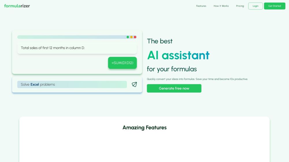 Formularizer: AI Assistant for Excel, Google Sheets, Notion & More