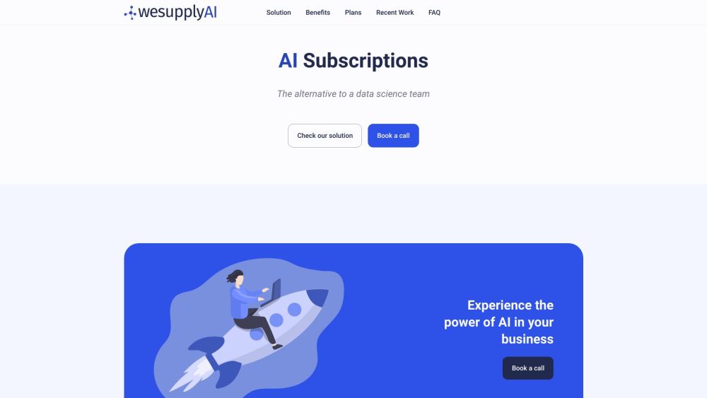 wesupplyAI: AI Subscriptions, No Data Team, Flat Monthly Fee