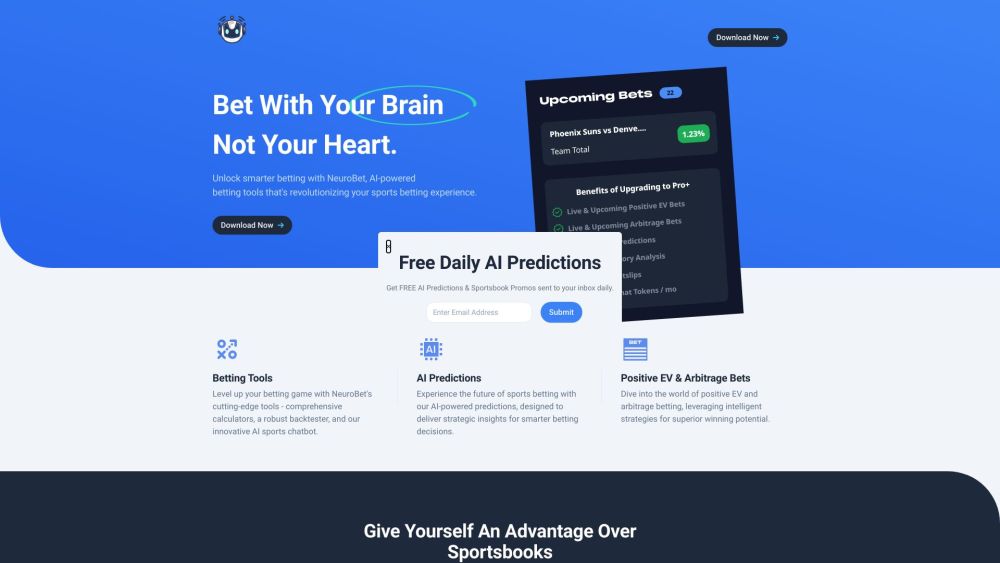 NeuroBet: AI-Powered Sports Betting Predictions and Tools