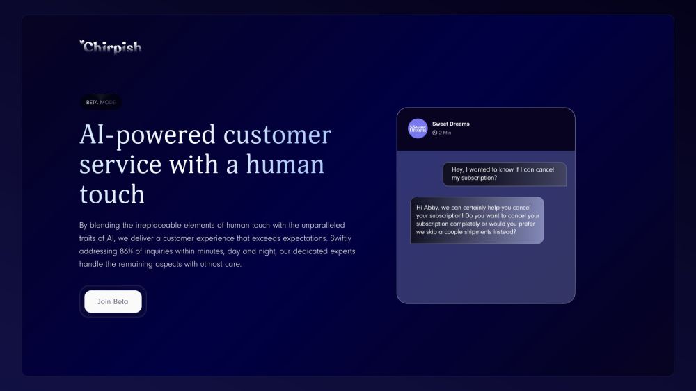 Chirpish AI: AI-Powered, Human-Like Customer Support Platform