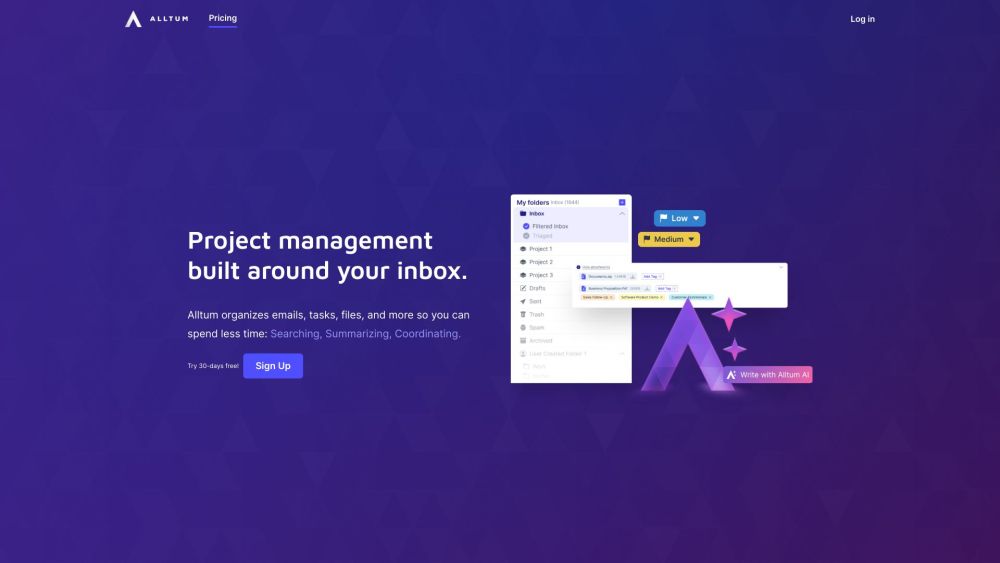 Alltum: AI-Driven Email Organizer & Project Management Hub