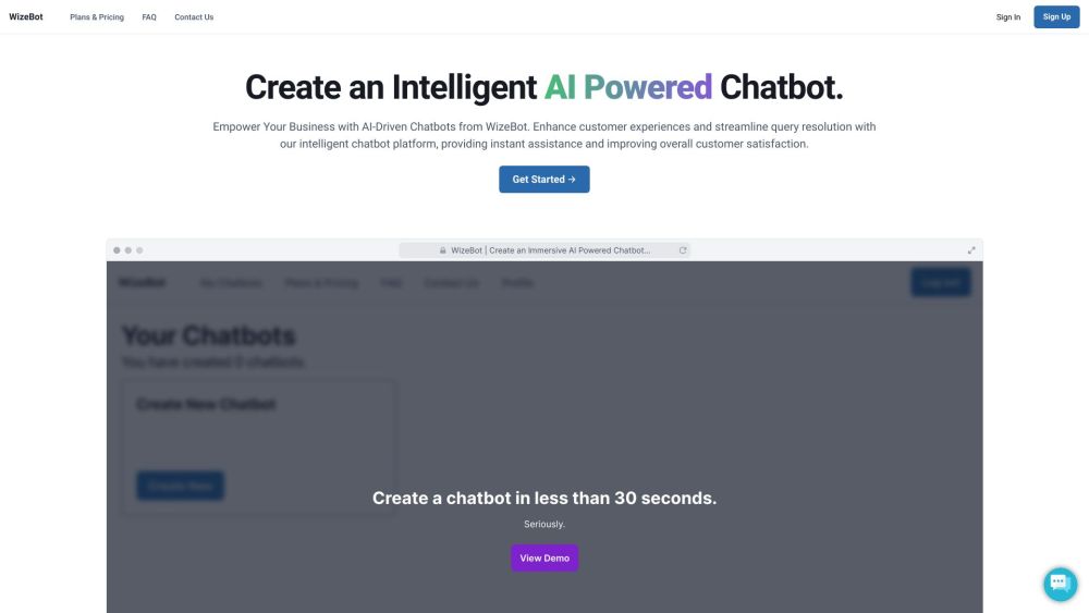 WizeBot: AI-Powered Platform for Instant Chatbot Creation & Deployment