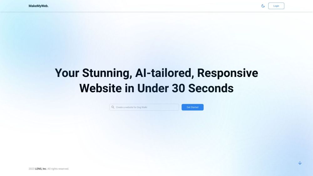 MakeMyWeb: AI-Powered, No-Code, Stunning, Responsive Websites in 30s