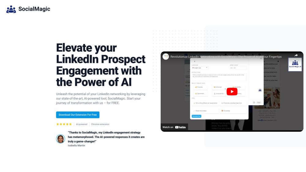 Social Magic | AI for Linkedin: Boost Engagement with Smart AI Comments