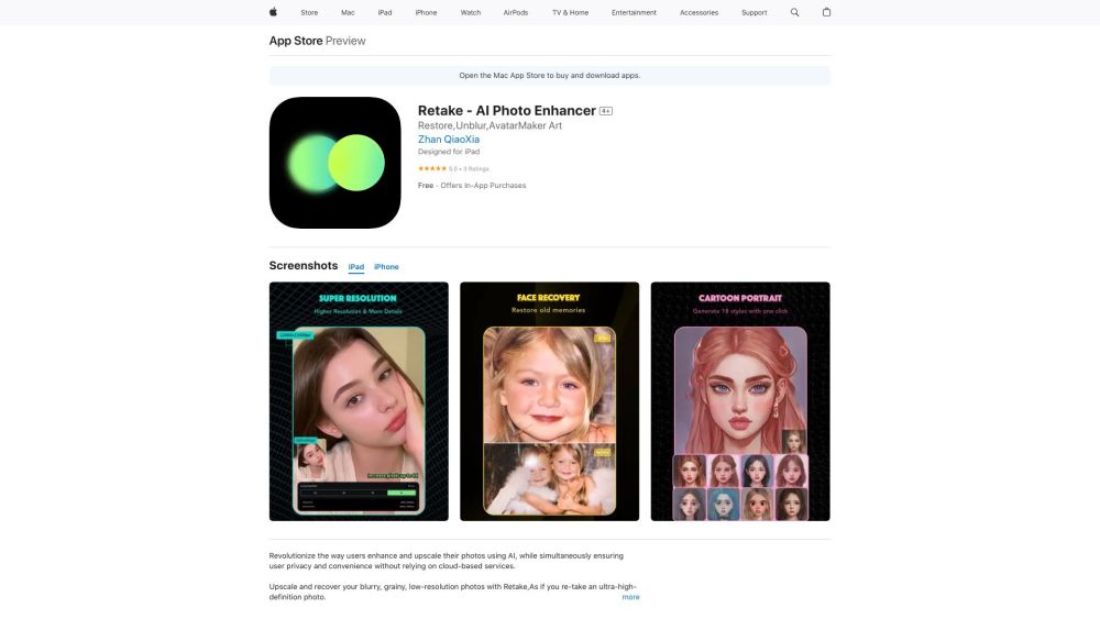 Retake: AI Photo Enhancer for Clear, High-Definition Masterpieces