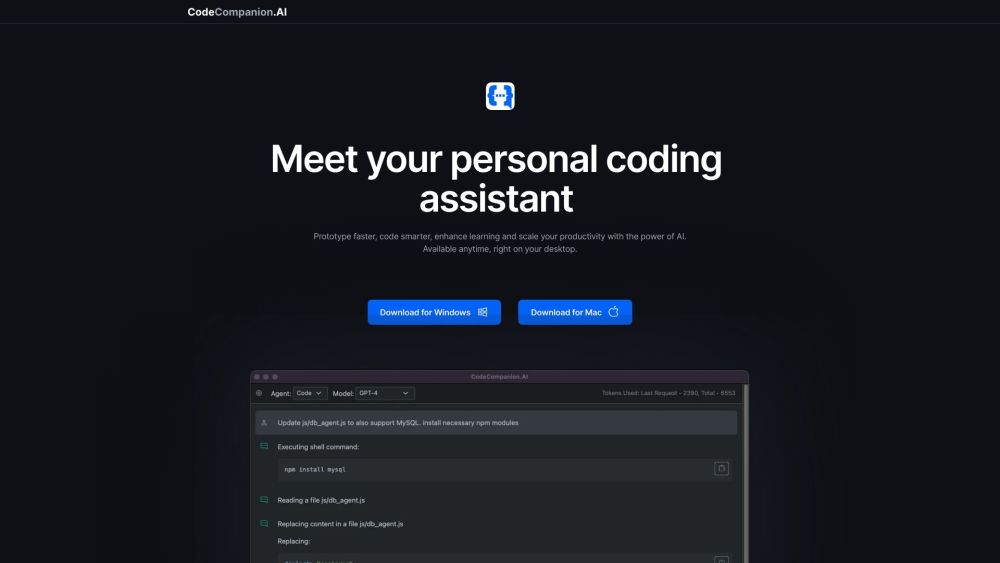 CodeCompanion.AI: AI-Powered Coding Assistant for Efficient Programming