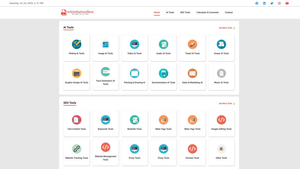 Whitehattoolbox: AI, SEO, Editing Tools, Calculators & Converters