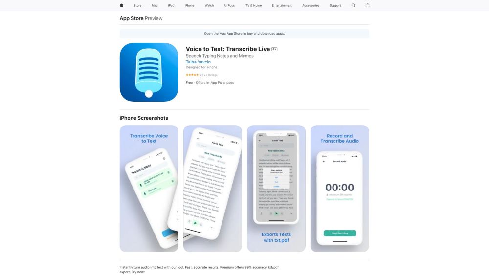 Transcribe Live: Fast Audio to Text for Meetings, Lectures, Podcasts