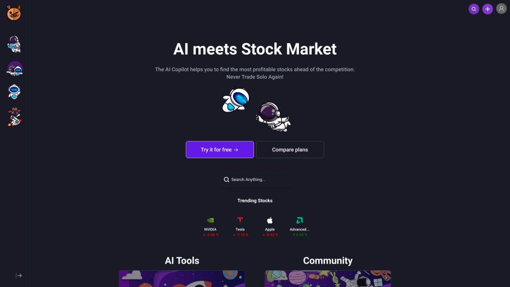 Stocknear: AI Copilot for Stock Market Insights & Data Trading