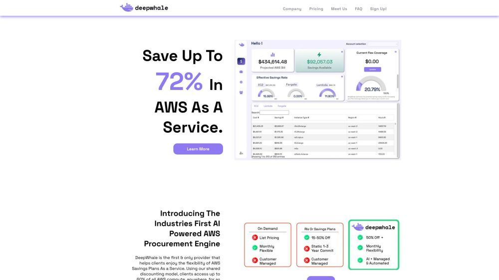 DeepWhale: FinOps, ML Optimization, Save 60% on AWS