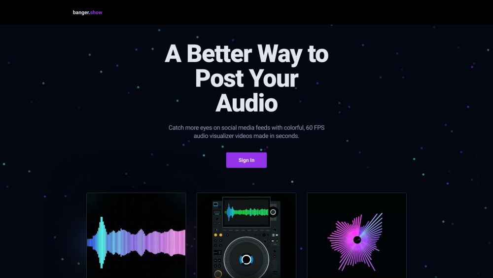 banger.show: Create Stunning Audio Visualizer Videos for Unreleased Songs