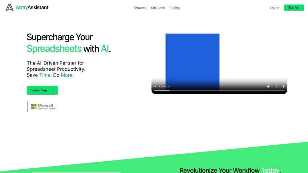 Array Assistant - AI Excel Bot: Streamlines, Analyzes Spreadsheets