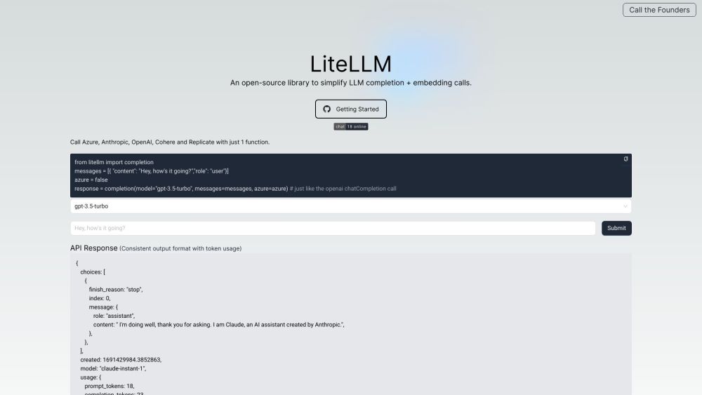 LiteLLM: Simplifies LLM Completion & Embedding Calls, Easy Interface