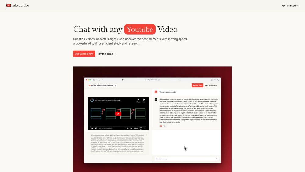 Ask Youtube: AI Tool for Fast Video Insights & Efficient Research