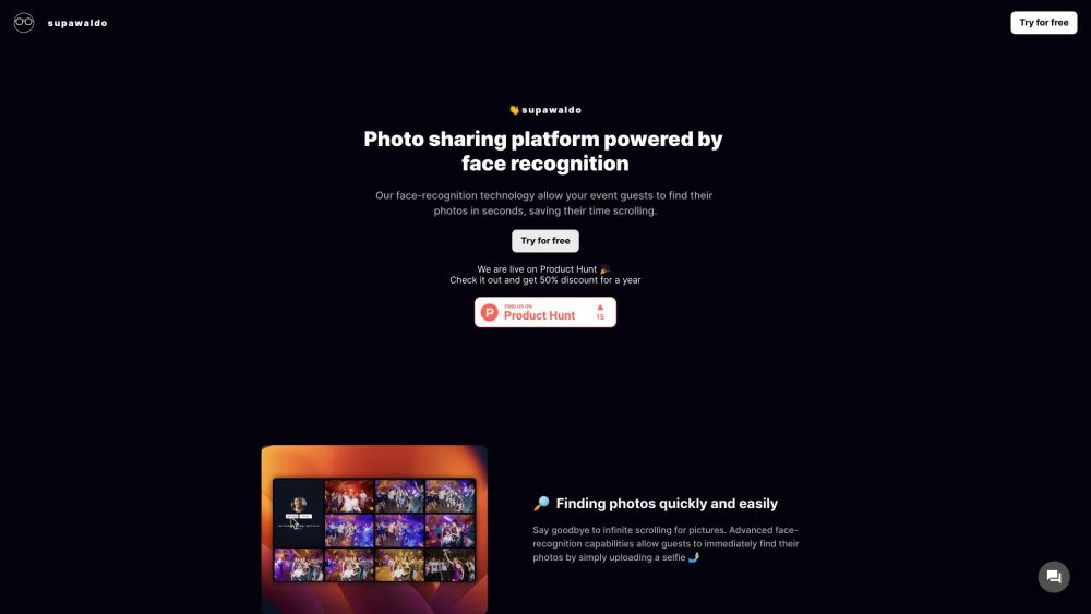 Supawaldo: Easy Event Photos & Face Recognition for Photo Sharing