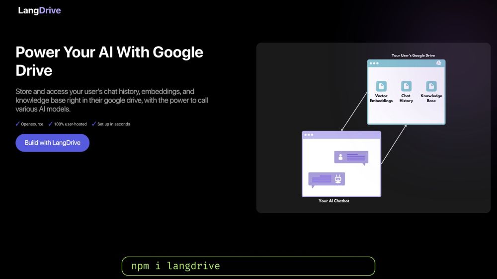 LangDrive: AI Data Library with LLM Access via Google Drive