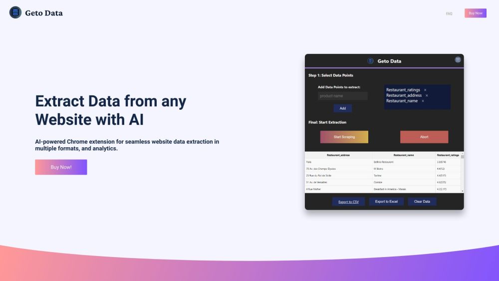 GetOData: AI-Powered Extension for Seamless Data Extraction & Analytics