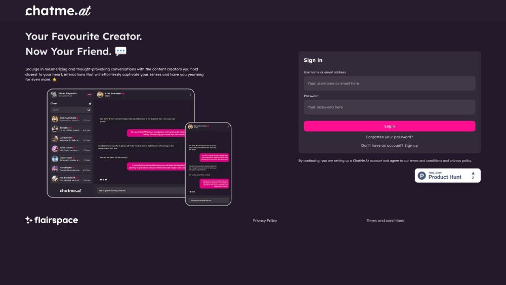 ChatMe.At: Connect with Stars via AI for Engaging Conversations