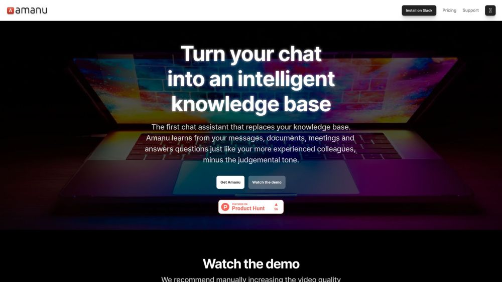 Amanu: AI Chat Assistant for Knowledge Base & Q&A Support