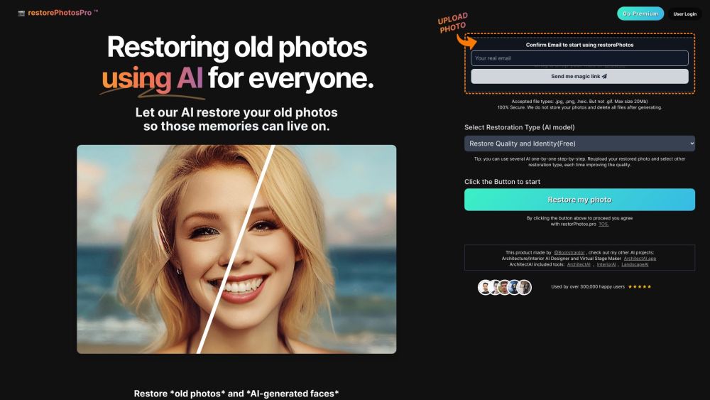 restorePhotos.Pro: AI-Powered Old Photo Restoration for Everyone