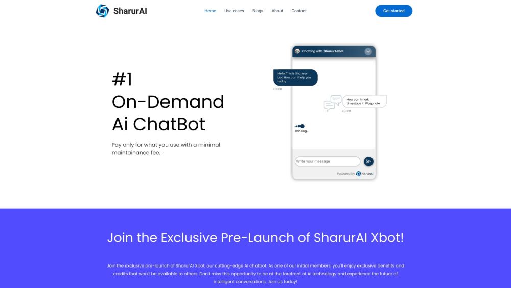 'SharurAI Xbot: AI Chatbot for Dynamic Conversations and Business Support'