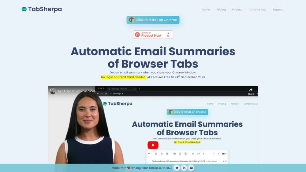 TabSherpa.ai: Email Summaries, Tab Monitor & Similar Link Suggestions