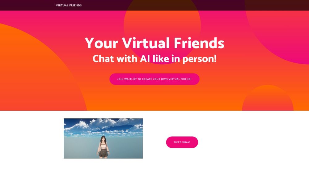 Virtual Friends: AI Chat, 3D Animation, Real-time Voice, XR Coming