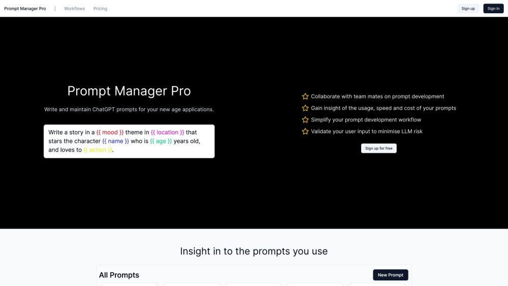 Prompt Manager Pro: Write & Maintain Prompts for New Age Apps